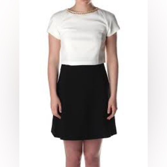 Ted Baker London Dresses & Skirts - Ted Baker Ailia Black White Contrast Double Layer Dress  Black White Size 2